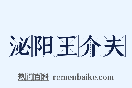 泌阳王介夫是什么意思的图片